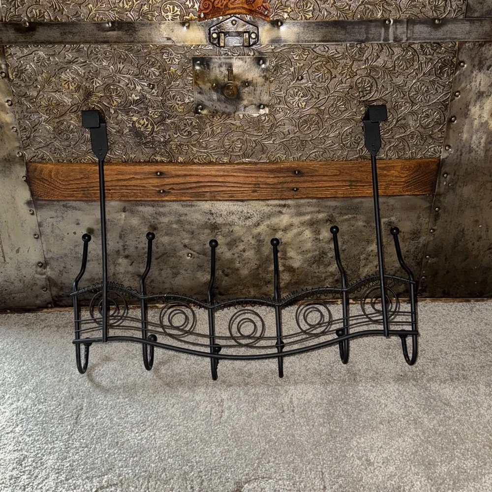 Over The Door Coat Hook Black Wrought Iron